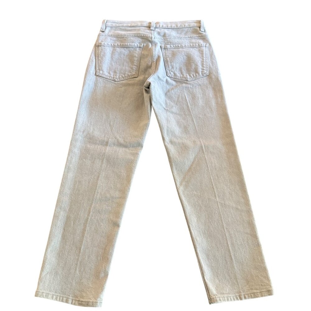 Theory Treeca Straight-Leg Mid Rise Cotton Blend Women's Gray Jeans Size 26 NWOT - Picture 2 of 11